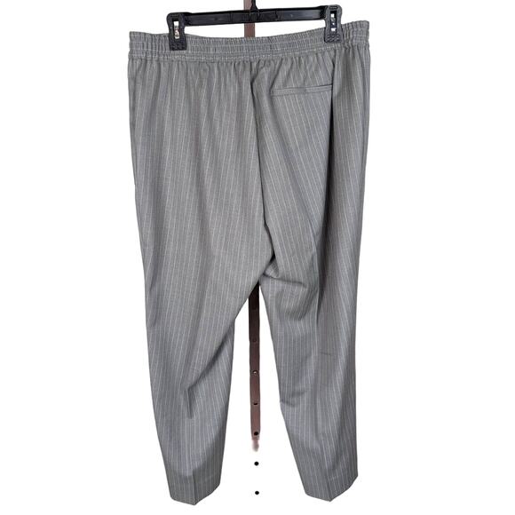 BOSS Hugo Boss Telana Pinstripe Trousers Gray & White Size 10 - Picture 3 of 14